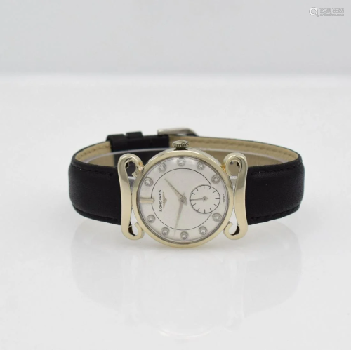LONGINES 14k white gold wristwatch