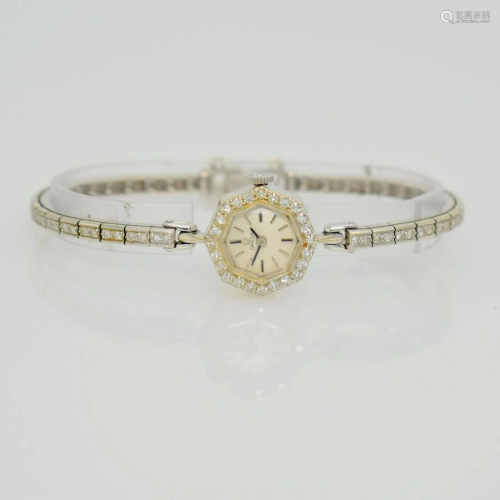 OMEGA rare & fine 14k white gold ladies wristwatch