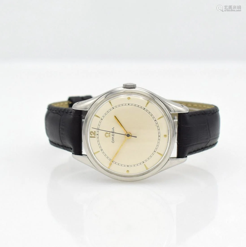 OMEGA oversized gents wristwatch in steel