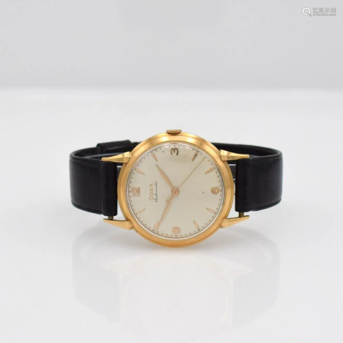 DOXA big 18k pink gold gents wristwatch