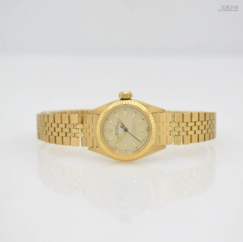 ROLEX 18k yellow gold Oyster Perpetual ladies