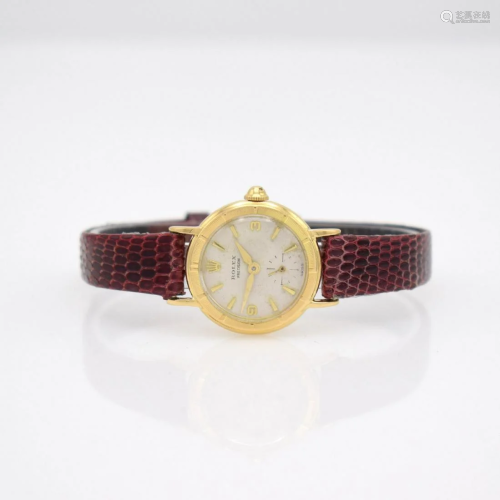 ROLEX Precision 18k yellow gold ladies wristwatch