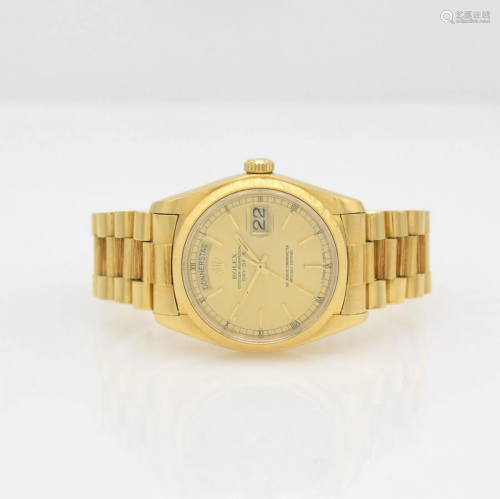 ROLEX 18k yellow gold gents wristwatch Day-Date