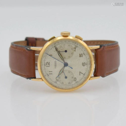 JAEGER 18k pink gold gents chronograph