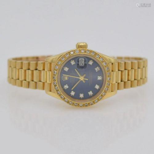 ROLEX 18k yellow gold ladies wristwatch Datejust