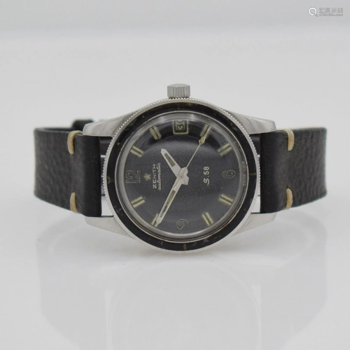 ZENITH S.58 very rare divers watch in steel