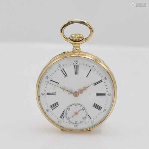 14k yellow gold open face pocket watch