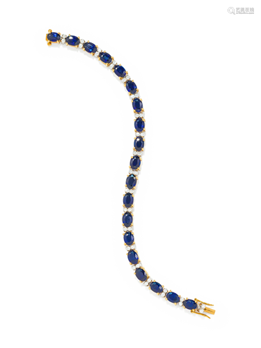 SAPPHIRE AND DIAMOND BRACELET