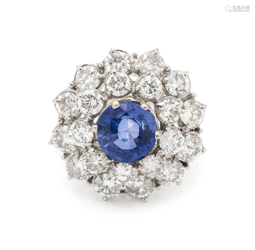 SAPPHIRE AND DIAMOND RING