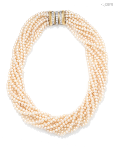 TIFFANY & CO., CULTURED PEARL AND DIAM…