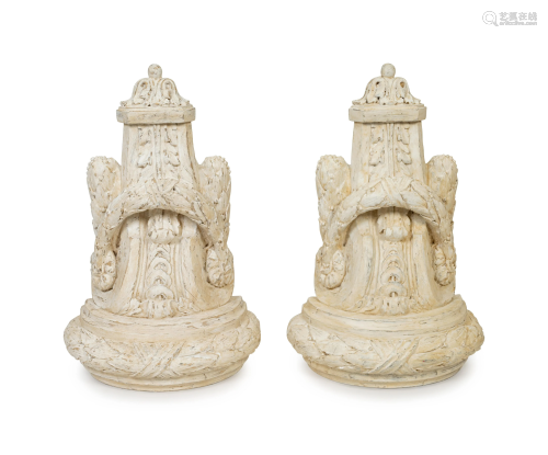 A Pair of Neoclassical Style Cast Stone Wall Mounted