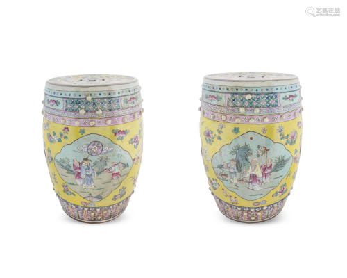 A Pair of Chinese Porcelain Garden Seats Height…