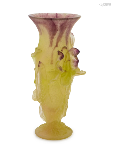 A Daum Style Glass Vase