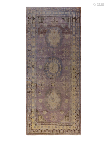 A Khotan Wool Rug 13 feet 9 inches 5 feet x 7 inches.