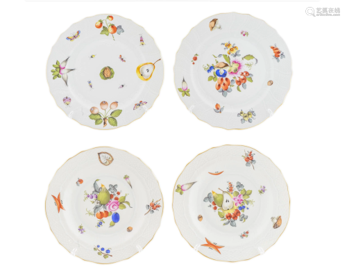 Thirty Pieces of Herend Porcleain Plate, diameter 10