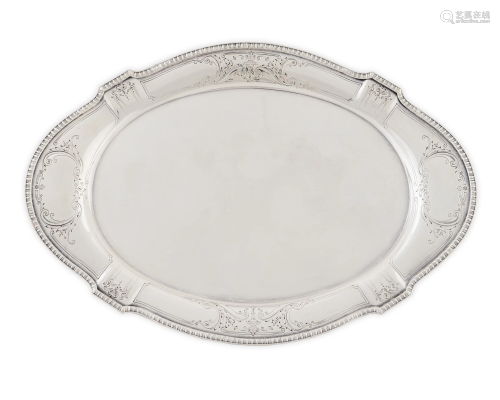 Am American Silver Oval Tray Length 14 inches.