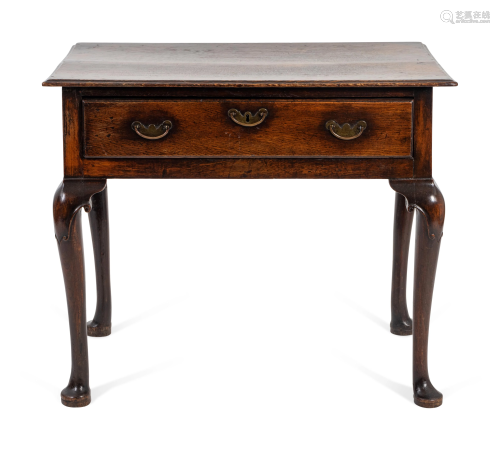 A George III Provincial Oak Side Table Height 28 x