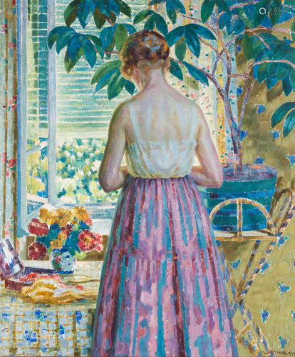 Louis Ritman (American, 1889-1963) Lady by a Window,