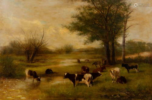 Newbold Hough Trotter (American, 1827-1898) Cows