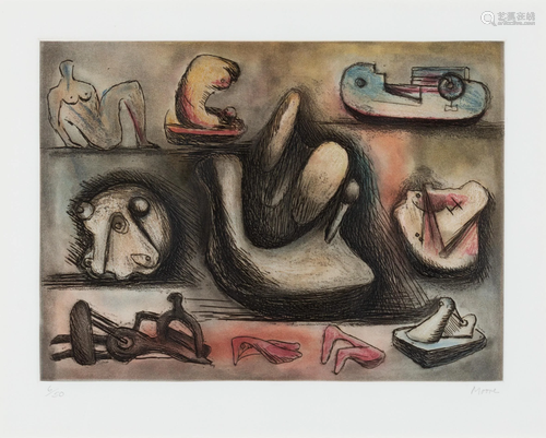 Henry Moore (British, 1898-1986) Sculptural Ideas 6,