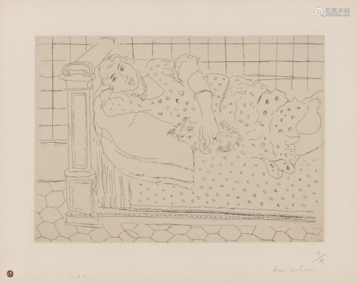 Henri Matisse (French, 1869-1954) Le Repos Sur La Lit,