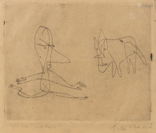 Paul Klee (German, 1879-1940) Was lauft er?, 19…