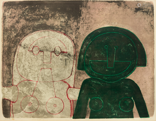 Rufino Tamayo (Mexican, 1899-1991) Dos Cabezas de …