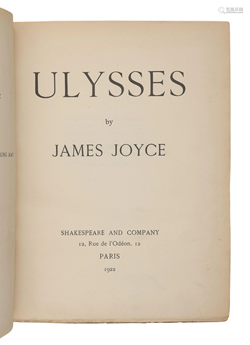 JOYCE, James (1882-1941). Ulysses. Paris: Shakesp…