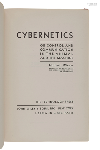 WIENER, Norbert (1894-1964). Cybernetics or control…