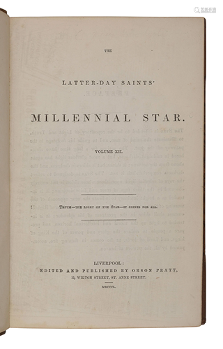 [MORMONISM]. The Latter-Day Saints Millennial Star,