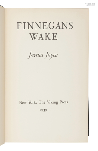 JOYCE, James (1882-1941). Finnegans Wake. New…