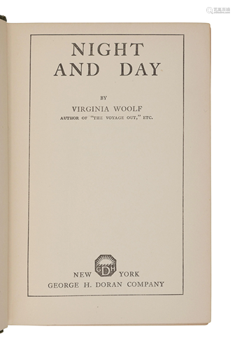 WOOLF, Virginia (1882-1941). Night and Day. New Y…