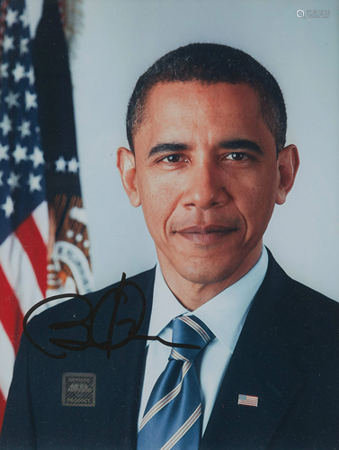 OBAMA, Barack. Photographic print official por…