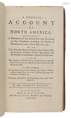 ROGERS, Robert (1731-1795). A Concise Account of …