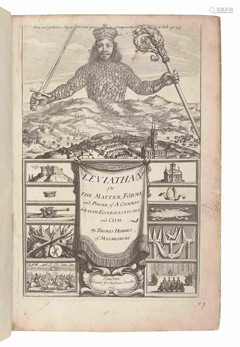 HOBBES, Thomas (1588-1679). Leviathan, or The Matt…