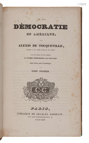 TOCQUEVILLE, Alexis de (1805-1859). De la Democrati…