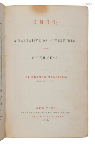 MELVILLE, Herman (1819-1891). Omoo: A Narrat…
