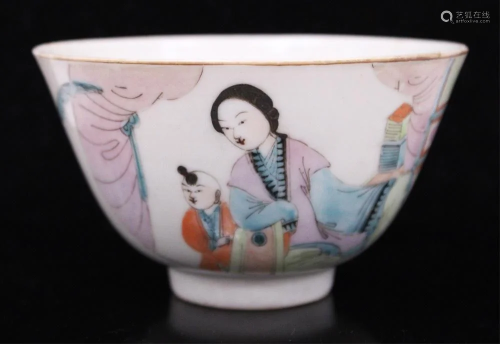 QING DYNASTY PAINTED PORCELAIN BOWL …