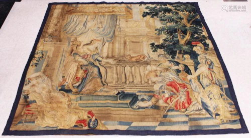 AUBUSSON 17TH-18TH C. WALL TAPESTRY