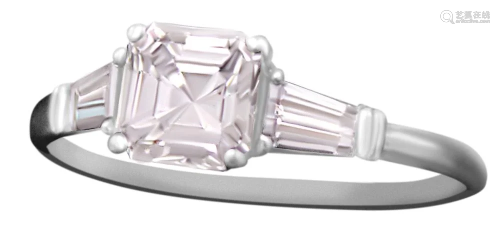 LADYS .83 CT. DIAMOND PLATINUM RING …