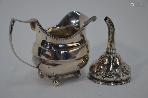 A George III silver milk jug