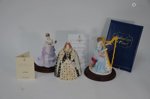 Three Royal Worcester Ltd edition figures