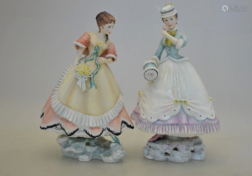 Two Royal Worcester 'Victoria Ladies' series figures