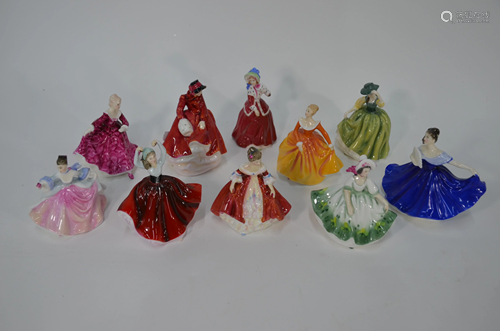 Ten Royal Doulton small figures