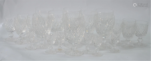 A part set of Waterford 'Alana' pattern drinking