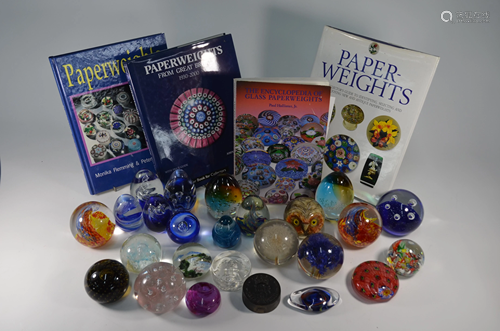 Large collection of paperweights