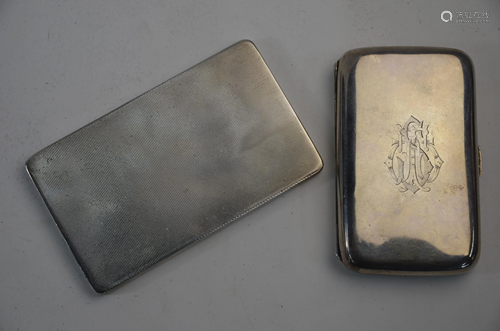 Victorian silver cheroot case and cigarette case