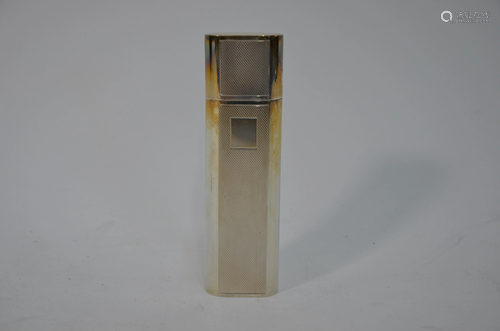 A modern silver hip flask