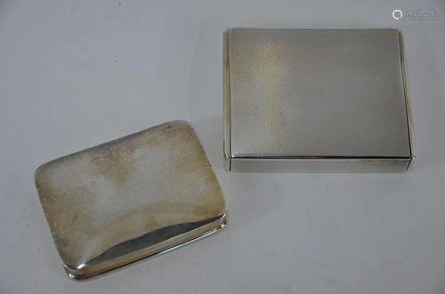 A Continental Sterling silver minaudiere and a pill box