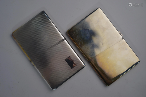 Two silver cigarette cases